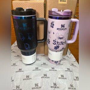 Stanley Black D and Purple Stitch tumbler bundle